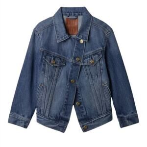 Gap x Cult Gaia Girls' M (8) Asymmetrical Denim Jacket